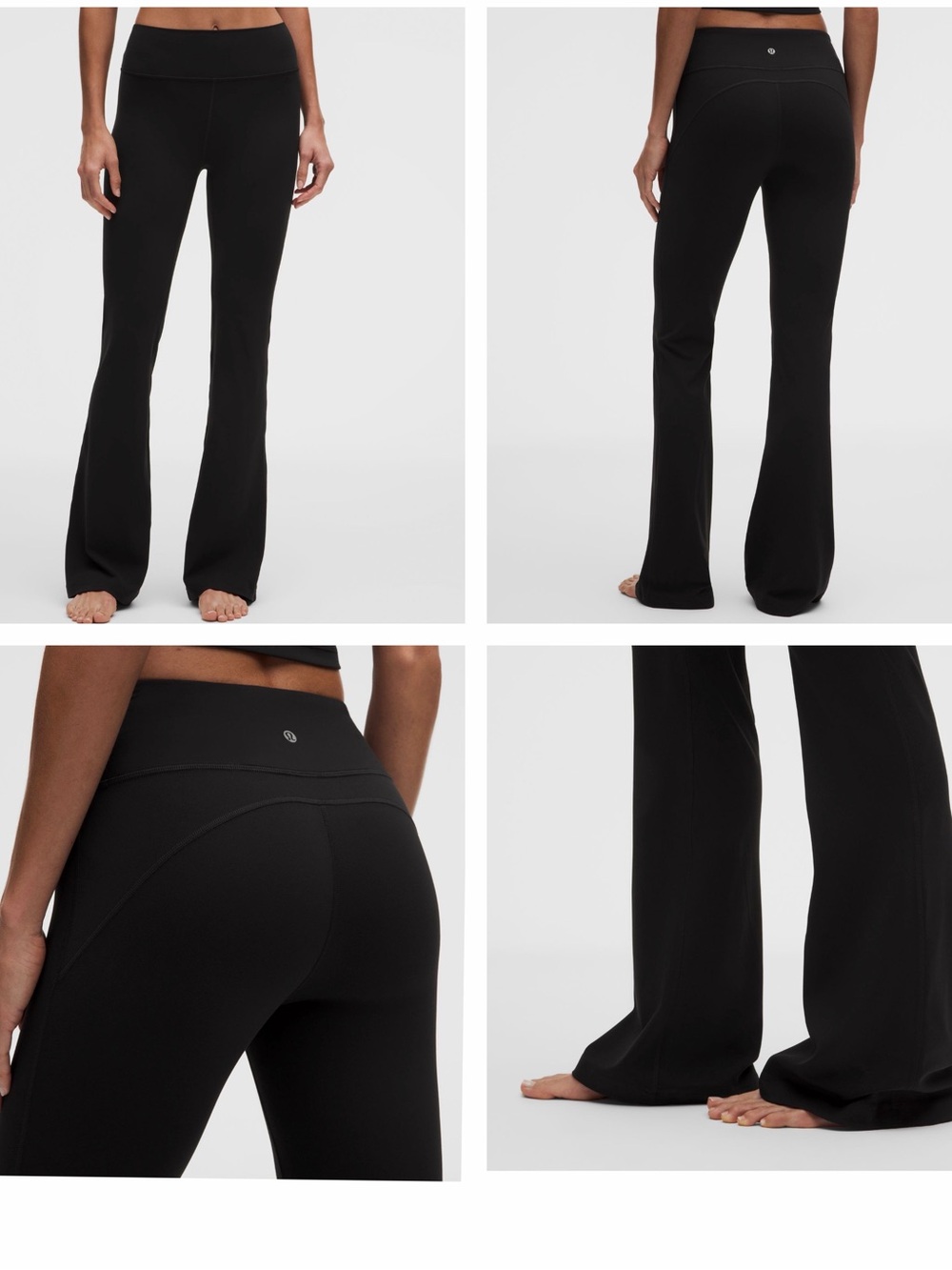 lululemon athletica Black Boot-Cut Yoga Pants